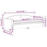 vidaXL Lit de jour avec matelas gris clair 90x200 cm tissu