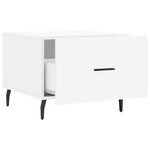 vidaXL Tables basses 2 Pièces blanc brillant 50x50x40cm bois d'ingénierie