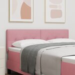 Tête de lit capitonnée rose 140 cm en velours