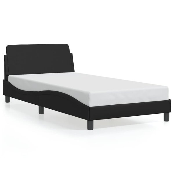 vidaXL Cadre de lit sans matelas noir 100x200 cm similicuir