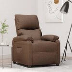 vidaXL Fauteuil inclinable Marron Tissu