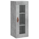 vidaXL Buffet haut Gris béton 34 5x34x180 cm Bois d'ingénierie