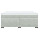 vidaXL Sommier à lattes de lit et matelas Gris clair 180x200cm Velours