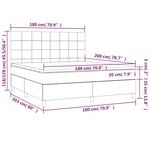 vidaXL Sommier à lattes de lit matelas et LED Vert foncé 180x200 cm