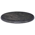 vidaXL Dessus de table Noir Ø50x2 5 cm Marbre