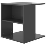 vidaXL Table d'appoint gris brillant 45x45x48 cm bois d'ingénierie