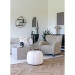 Pouf blanc cassé Ø 48 x 38 cm