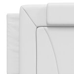 vidaXL Lit avec matelas blanc 160x200 cm similicuir