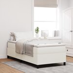 vidaXL Lit Box Spring avec Matelas Crème 90x200 cm Tissu en Corduroy