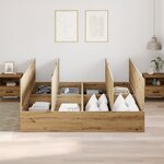 Lit de rangement vidaXL Artisan Chêne 180x200 cm