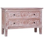 vidaXL Buffet avec 2 tiroirs 90x30x60 cm Bois d'acajou massif