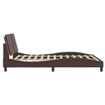 vidaXL Cadre de lit avec LED sans matelas marron 160x200 cm