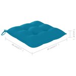 vidaXL Ensemble à manger d'extérieur pliable 5Pièces avec coussins Bambou