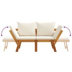 vidaXL Banc de jardin avec coussins 2 en 1 bois d'acacia massif