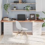 vidaXL Dessus de table marron clair bois chêne massif traité