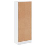 vidaXL Bibliothèque à 3 niveaux blanc brillant bois d'ingénierie