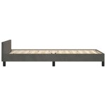 vidaXL Cadre de lit sans matelas gris foncé 90x190 cm velours