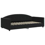 vidaXL Lit de jour avec gigogne sans matelas noir 100x200 cm