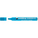 Marqueur Permanent 2200C Corps Alu Pointe Biseau Bleu clair 1-5 mm EDDING