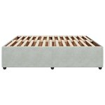 vidaXL Cadre de lit sans matelas gris clair 200x200 cm velours