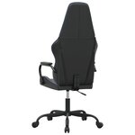vidaXL Chaise de jeu de massage bleu et noir similicuir