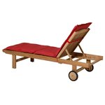 Madison Coussin de chaise longue Panama 200x60 cm Rouge brique