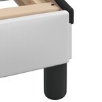 vidaXL Lit avec matelas blanc et noir 160x200 cm similicuir