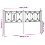 vidaXL Tête de lit métal blanc 150 cm