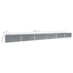 vidaXL Lit surélevé de jardin Acier galvanisé 600x80x45 cm Gris