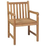 vidaXL Chaises de jardin lot de 2 avec coussins vert vif Teck massif