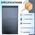 La plus grande boîte à colis disponible - ParcelXL® - Boîte à colis autonome - 105 5*60*60 cm - XXXXL