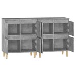 vidaXL Buffets 2 Pièces gris béton 60x35x70 cm bois d'ingénierie