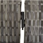 vidaXL Cloison de séparation 5 panneaux gris résine tressée