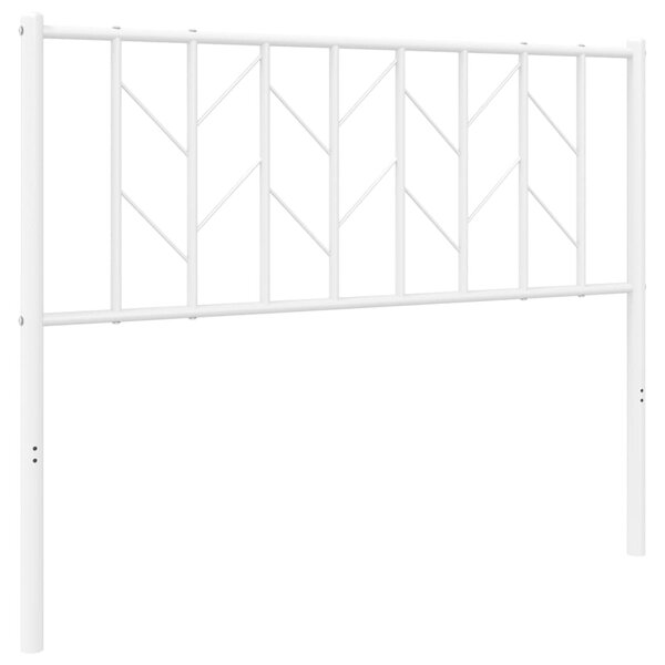 vidaXL Tête de lit métal blanc 100 cm