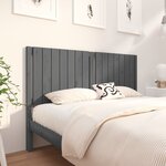 vidaXL Tête de lit Gris 155 5x4x100 cm Bois massif de pin
