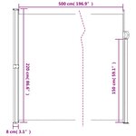 vidaXL Auvent latéral rétractable noir 220x500 cm