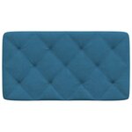 vidaXL Coussin de tête de lit bleu 90 cm velours