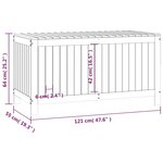 vidaXL Boîte de rangement de jardin 121x55x64 cm Bois massif de pin