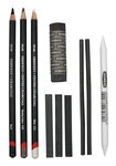 Crayon fusain Derwent Charcoal 10 pièces