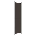 vidaXL Cloison de séparation 5 panneaux Marron 250x220 cm Tissu