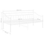 vidaXL Cadre de canapé-lit sans matelas blanc métal 90x200 cm