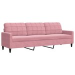 vidaXL Ensemble de canapés 3Pièces et coussins et traversins rose velours