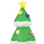 vidaXL Sapin de Noël gonflable avec LED Int/Ext 240 cm