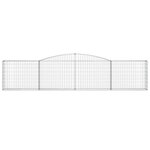 vidaXL Paniers à gabions arqués 9 Pièces 400x30x80/100 cm Fer galvanisé