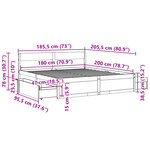 vidaXL Cadre de lit sans matelas 180x200 cm bois massif de pin