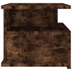 vidaXL Table de chevet flottante Chêne fumé 40x31x27cm Bois ingénierie
