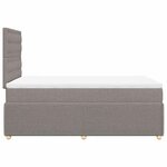 vidaXL Sommier à lattes de lit avec matelas Taupe 120x200 cm Tissu