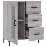 vidaXL Buffet sonoma gris 69 5x34x90 cm bois d'ingénierie