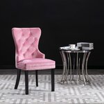 vidaXL Chaises à manger lot de 6 rose velours