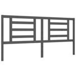 vidaXL Cadre de lit sans matelas gris 200x200 cm bois massif